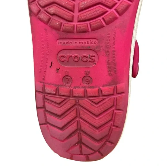 Pink Classic Crocs Clogs Mules Perforated Tops Adjustable Backs Slip On Shoes - Picture 4 of 12